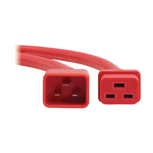 C19 - C20 Power Cord - Red view 3