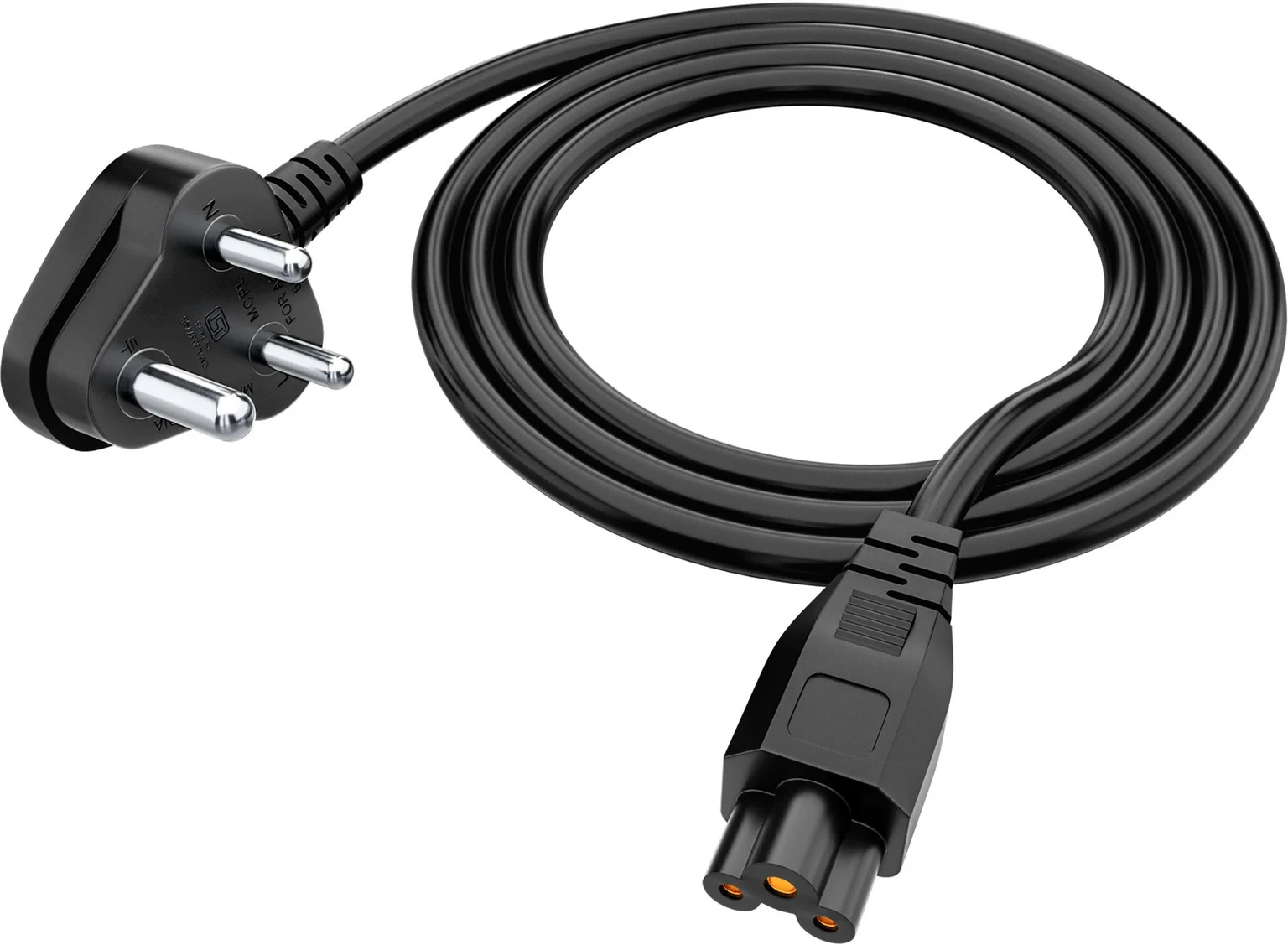 3 PIN INDIAN PLUG WITH C5 CONNECTOR (NOTEBOOK) view 3